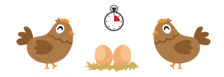 Ha 2 tyúk 2 perc alatt 2 tojást tud tojni, akkor 10 tyúk 10 perc alatt hány tojást tojik?